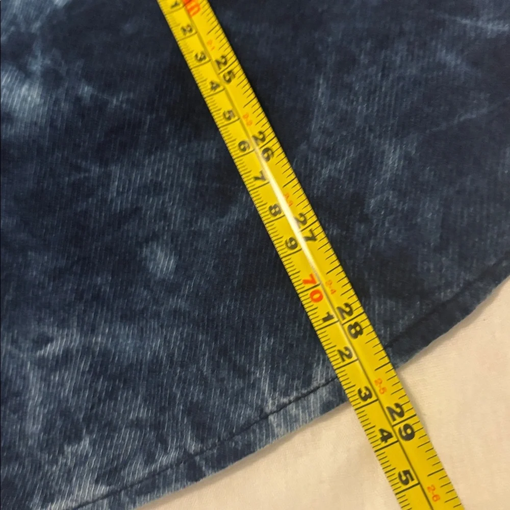 PureJill blue tie dye 100% organic cotton tunic top SZ L oversized casual boho - Picture 7 of 12